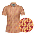 Sweet Peach-Polo Shirt For Women-Gerbera Prints