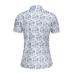 America Golf-Polo Shirt For Women-Gerbera Prints