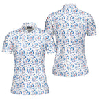 America Golf-Polo Shirt For Women-Gerbera Prints