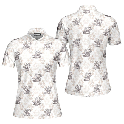 Jesus Riding Dinosaur Funny Polo Shirt For Women