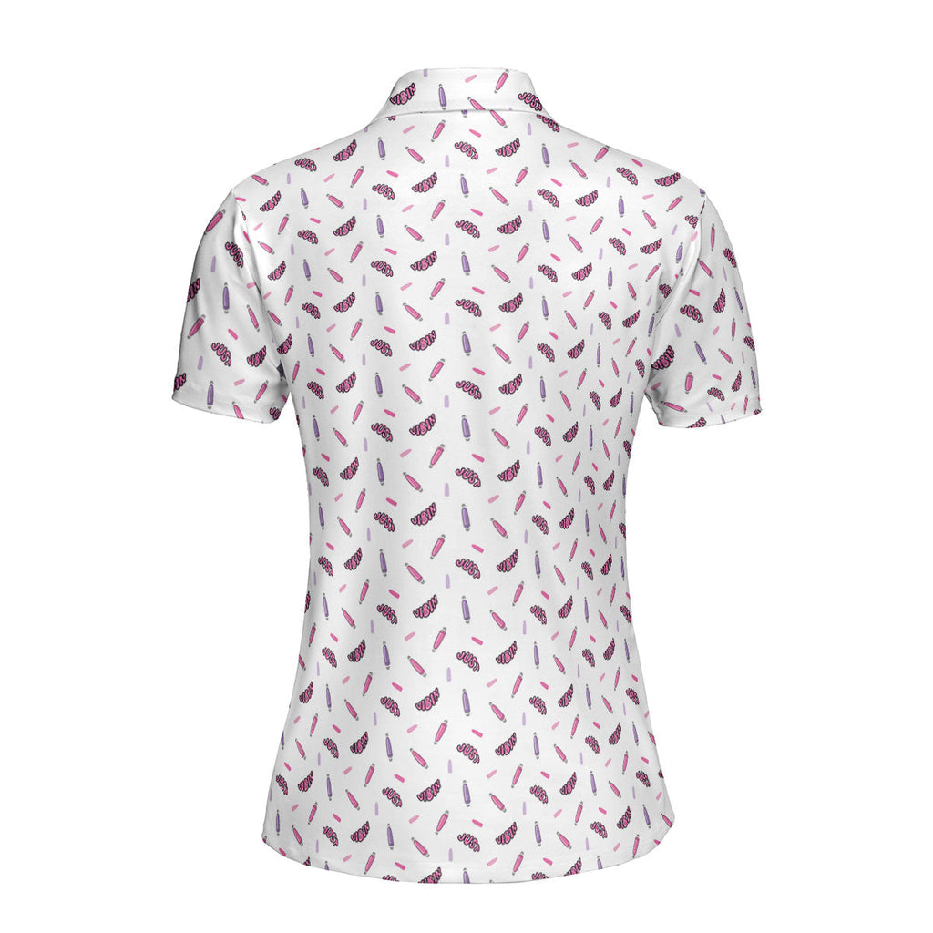 Just Vibin-Polo Shirt For Women-Gerbera Prints