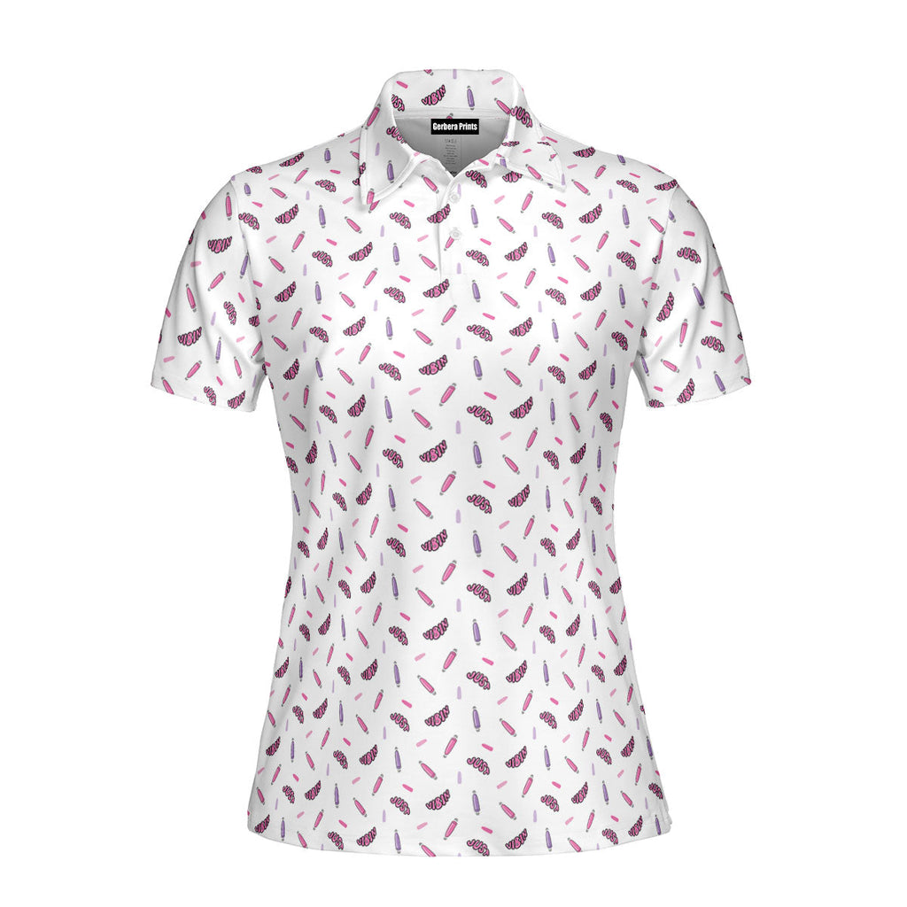 Just Vibin-Polo Shirt For Women-Gerbera Prints