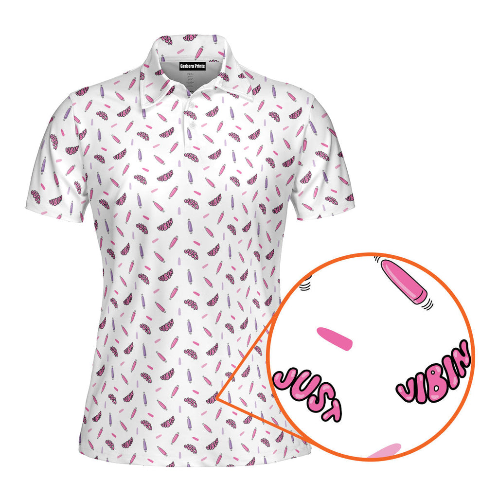 Just Vibin-Polo Shirt For Women-Gerbera Prints