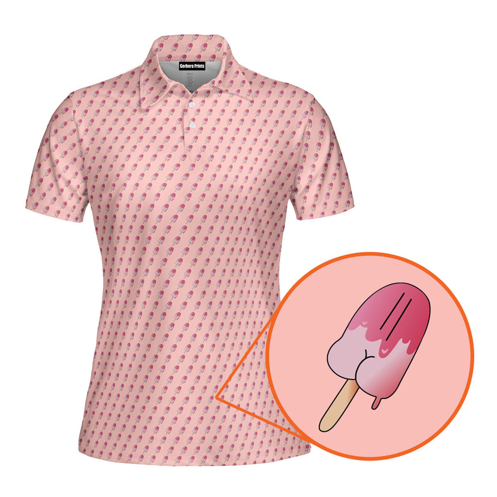 Ice Cream-Polo Shirt For Women-Gerbera Prints