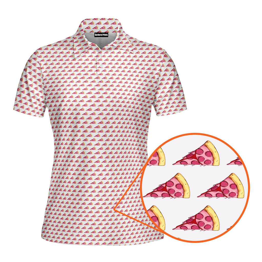 Pizza Slut-Polo Shirt For Women-Gerbera Prints