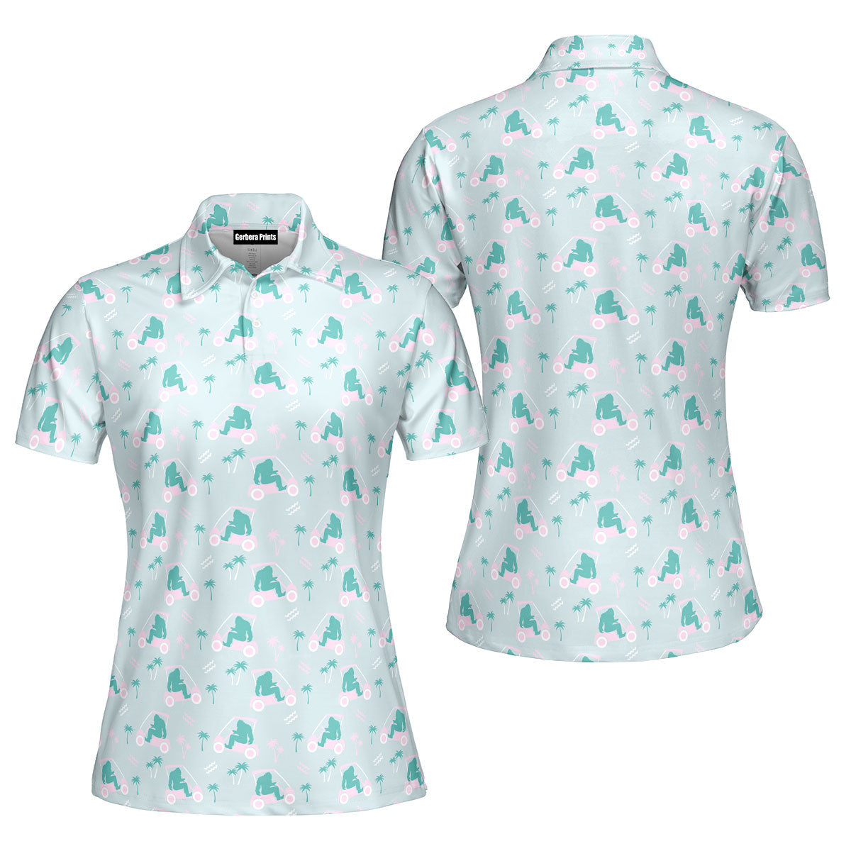 Bigfoot Golf Funny Polo Shirt For Women