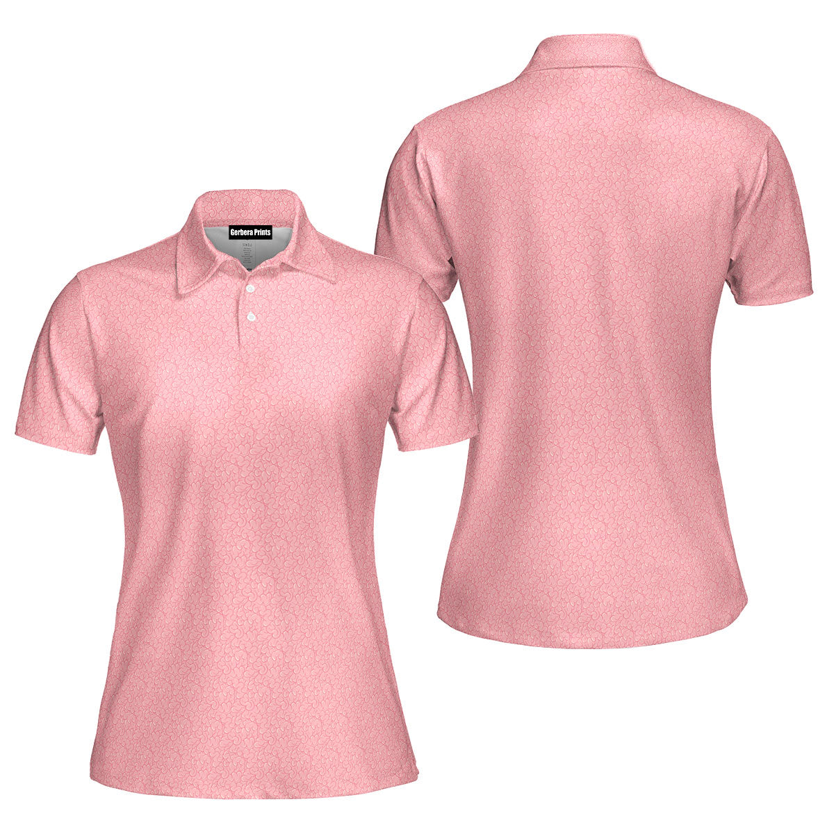 Brain Butts-Polo Shirt For Women-Gerbera Prints