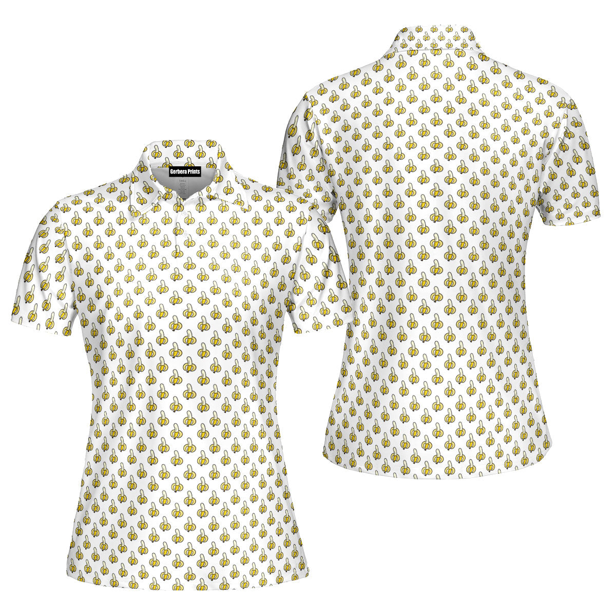 Banana-Polo Shirt For Women-Gerbera Prints