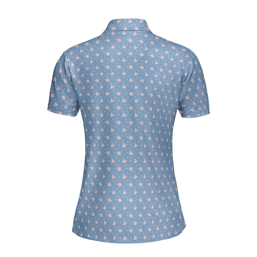 Lovers Rabbits-Polo Shirt For Women-Gerbera Prints