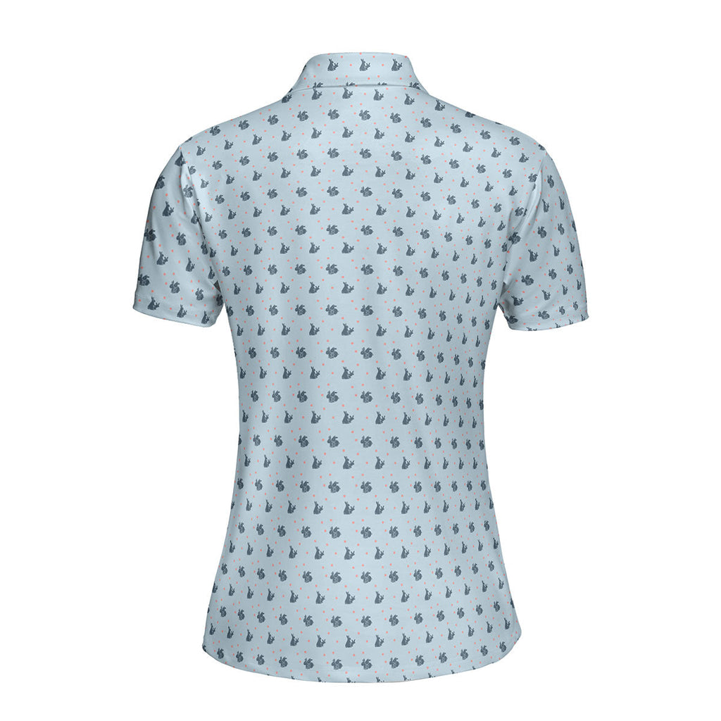 Lovers Rabbits-Polo Shirt For Women-Gerbera Prints