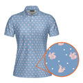 Lovers Rabbits-Polo Shirt For Women-Gerbera Prints