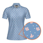 Lovers Rabbits-Polo Shirt For Women-Gerbera Prints