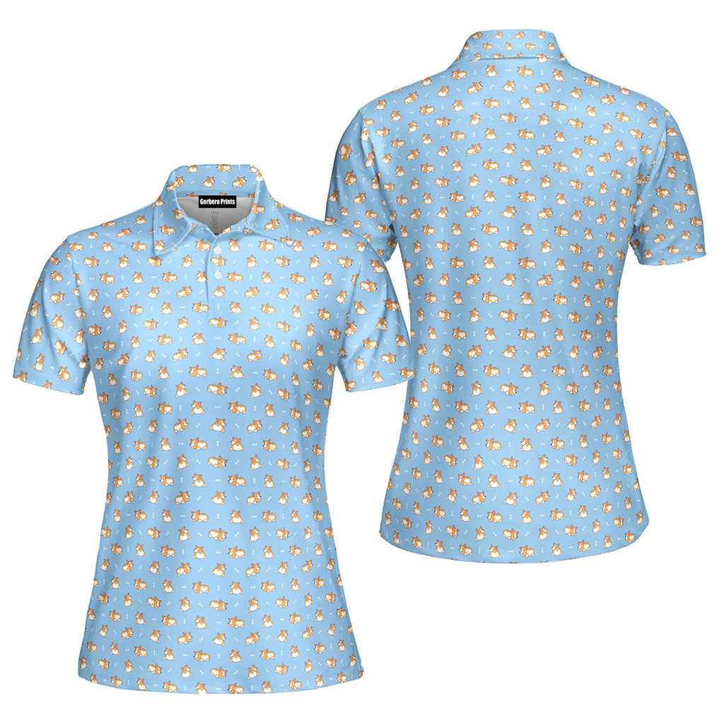 Doggy Style-Polo Shirt For Women-Gerbera Prints