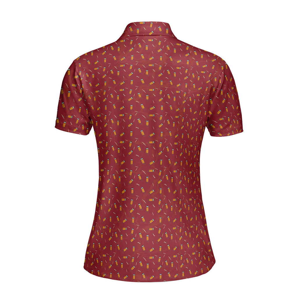 Cigarette Butts-Polo Shirt For Women-Gerbera Prints