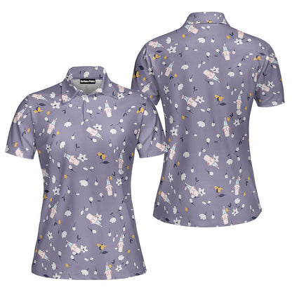 Milk Bottle Funny Polo Shirt For Women