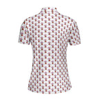 Spank The Monkey-Polo Shirt For Women-Gerbera Prints