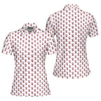Spank The Monkey-Polo Shirt For Women-Gerbera Prints