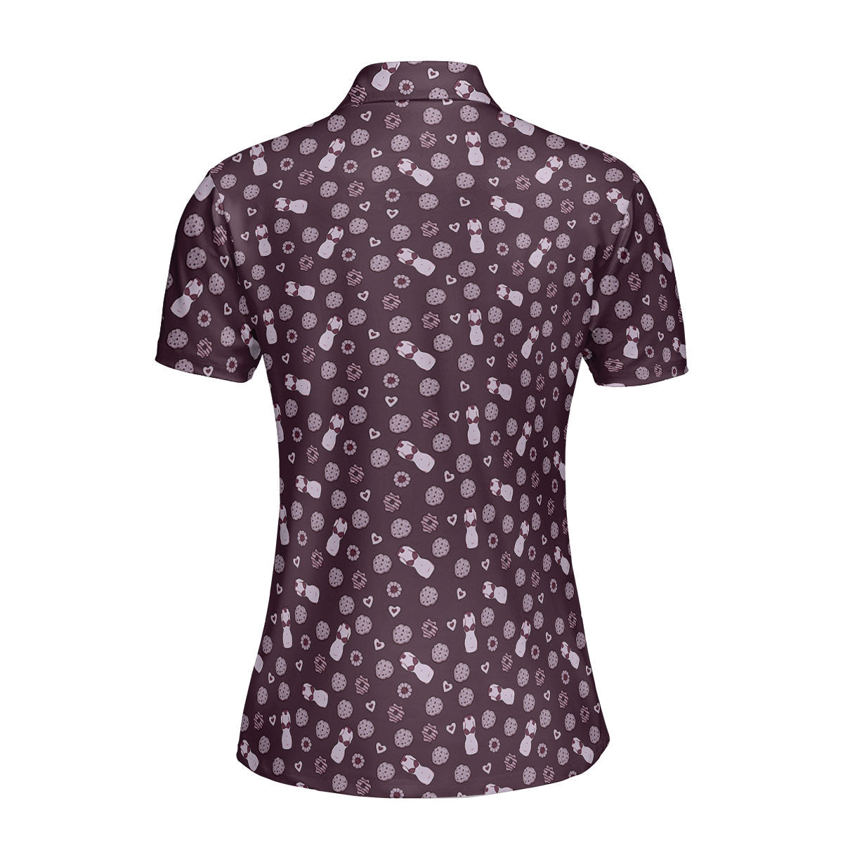 Milk & Cookies Funny Polo Shirt For Women
