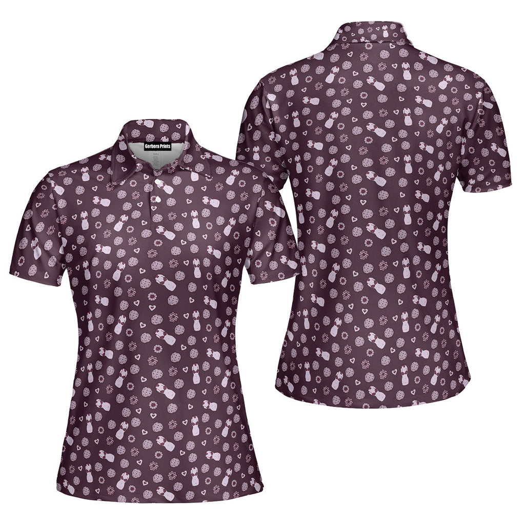 Milk & Cookies-Polo Shirt For Women-Gerbera Prints