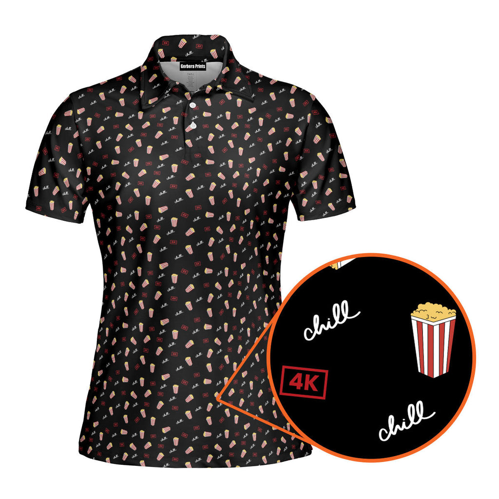 Netflix and Chill-Polo Shirt For Women-Gerbera Prints