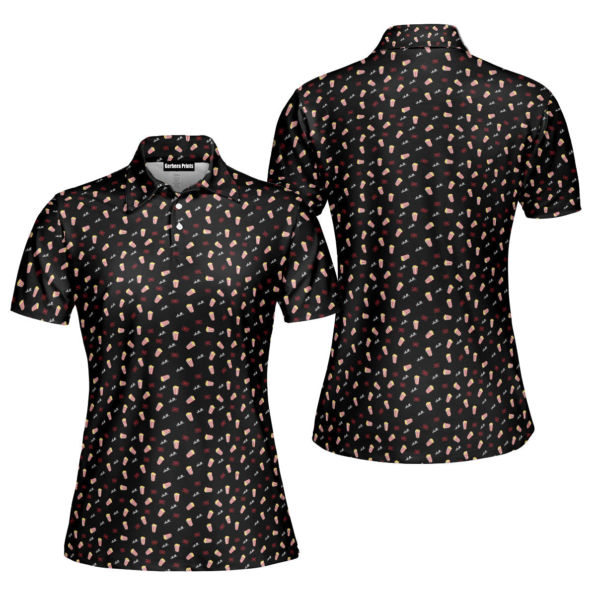 Netflix and Chill-Polo Shirt For Women-Gerbera Prints