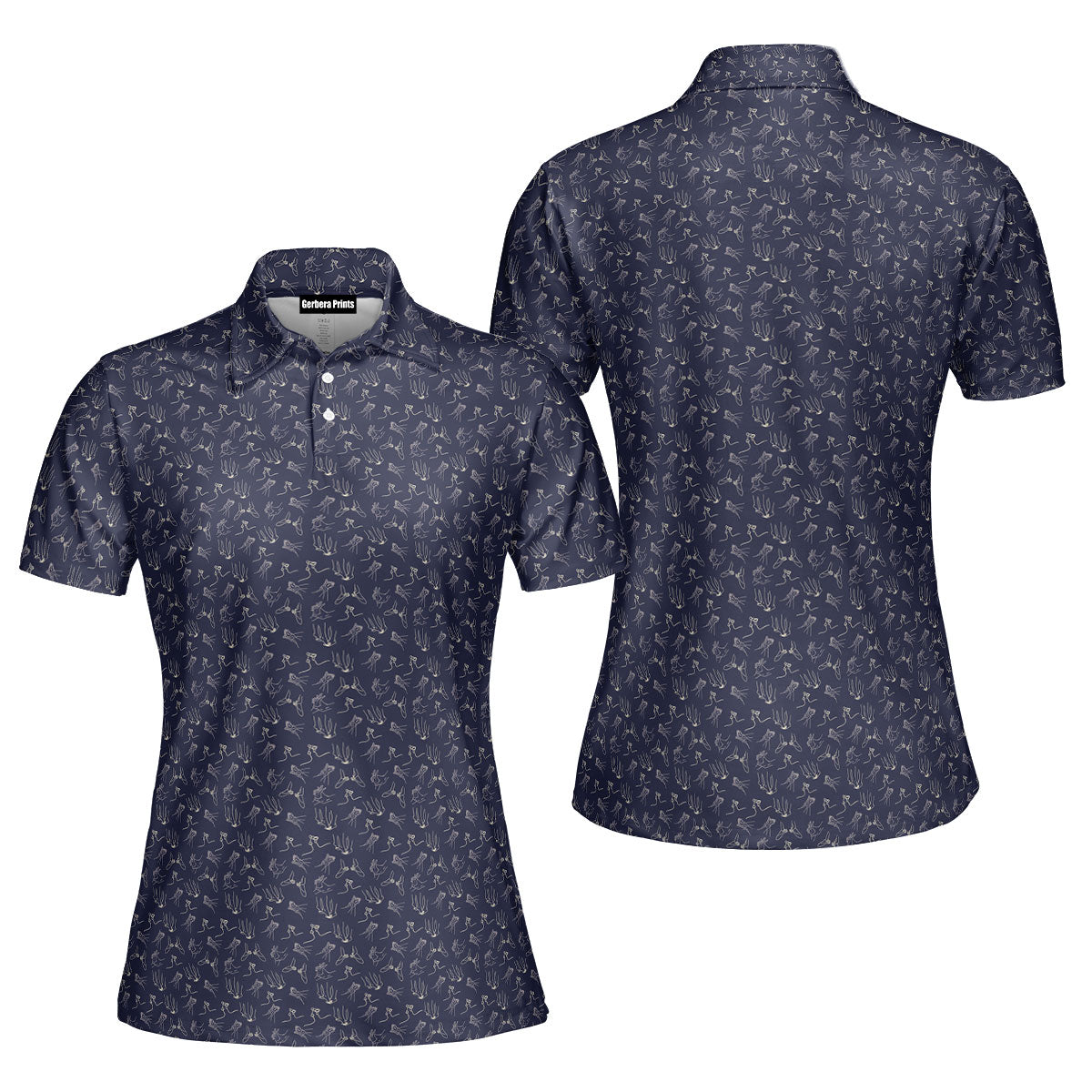 Thirsty-Polo Shirt For Women-Gerbera Prints