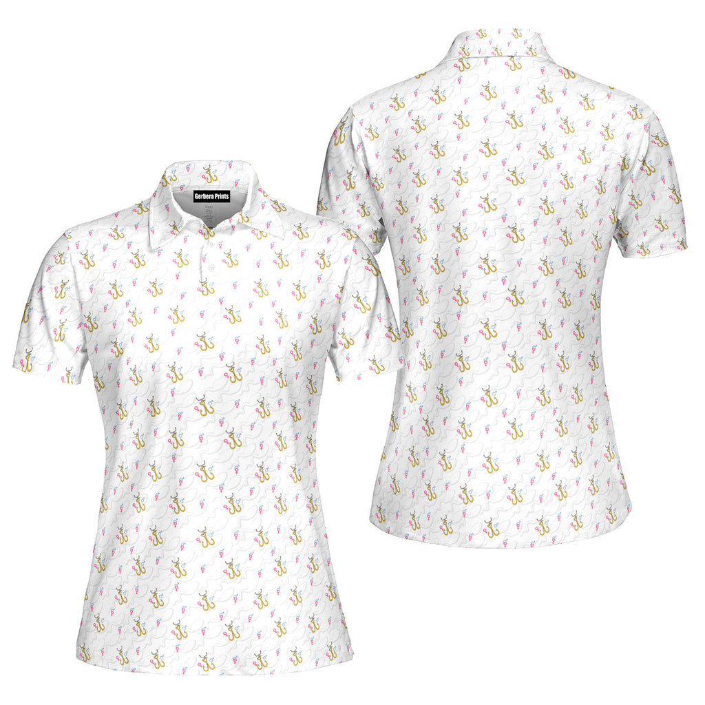 Hook Up-Polo Shirt For Women-Gerbera Prints