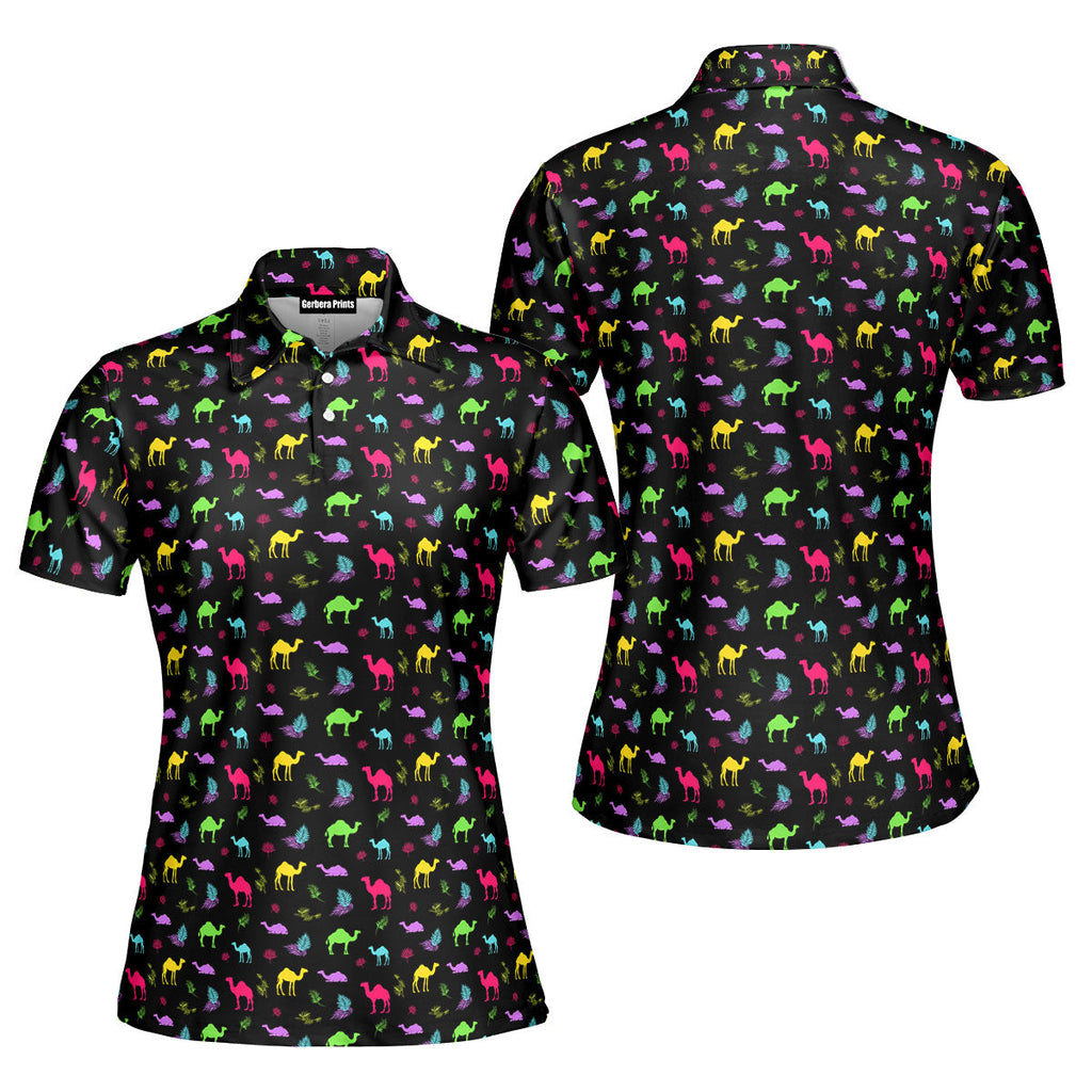 Hump Day-Polo Shirt For Women-Gerbera Prints