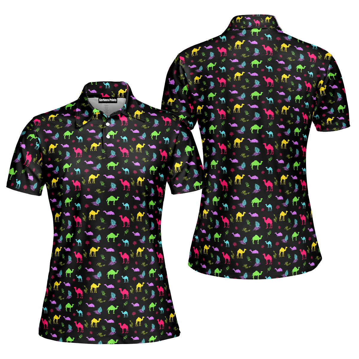 Hump Day-Polo Shirt For Women-Gerbera Prints