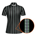 B*tch-Polo Shirt For Women-Gerbera Prints