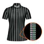 B*tch-Polo Shirt For Women-Gerbera Prints