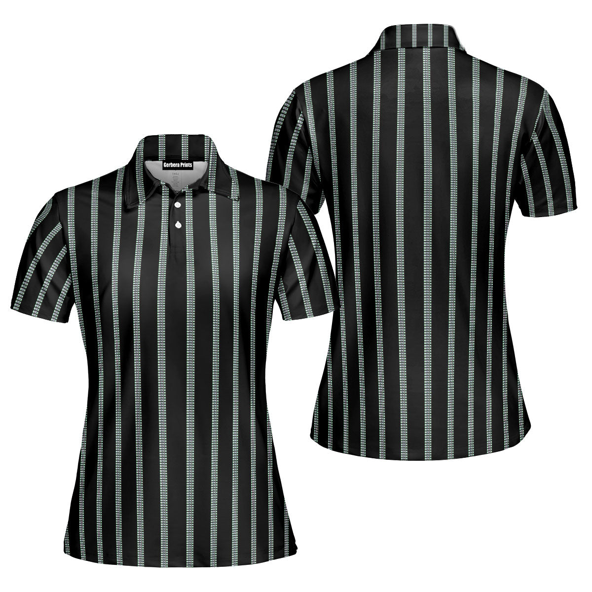 B*tch-Polo Shirt For Women-Gerbera Prints