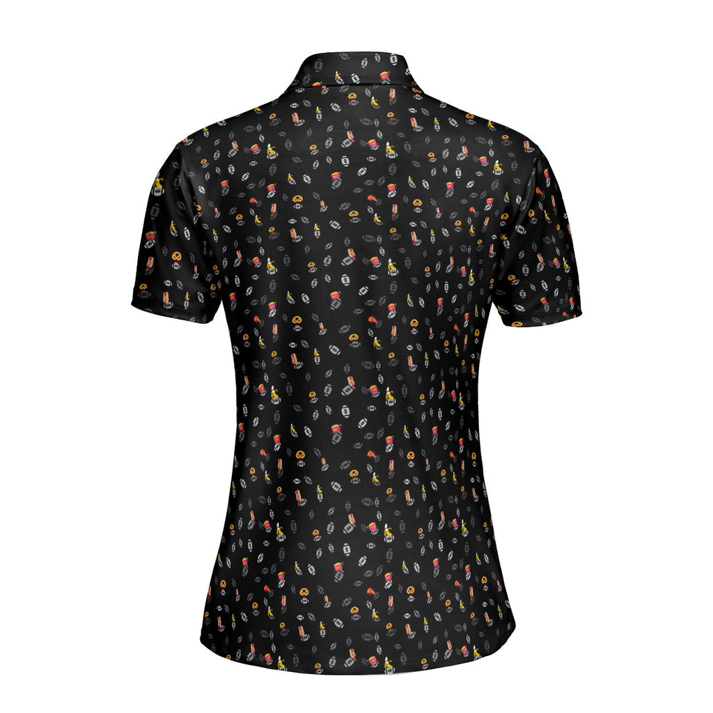 I’m Just Here For The Snacks-Polo Shirt For Women-Gerbera Prints