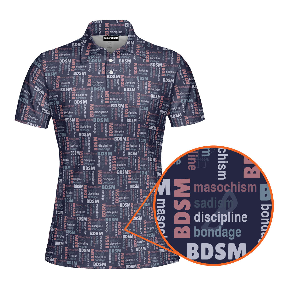 Experimental-Polo Shirt For Women-Gerbera Prints