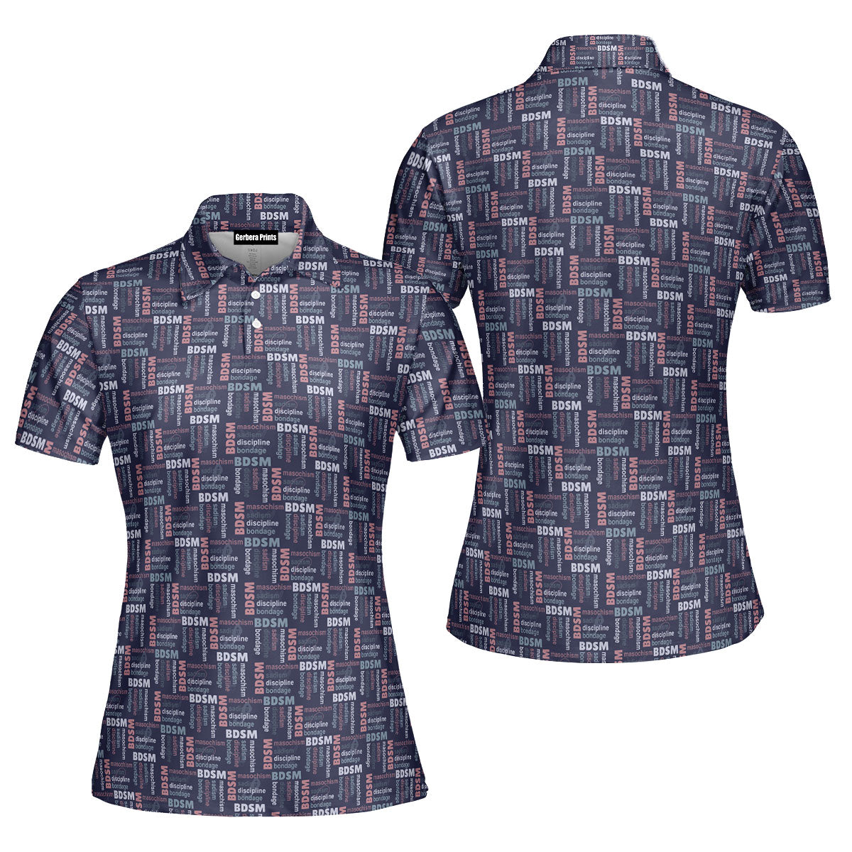Experimental-Polo Shirt For Women-Gerbera Prints
