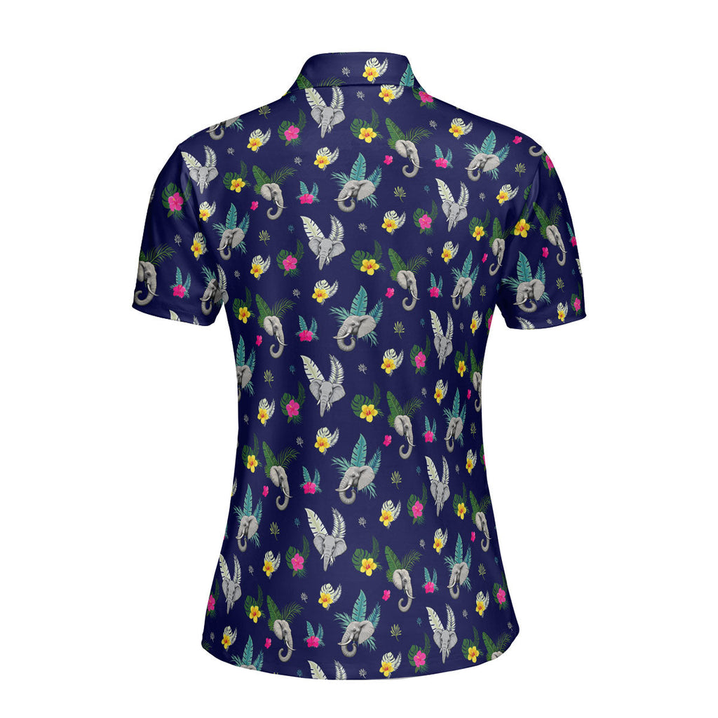 Big Trunk-Polo Shirt For Women-Gerbera Prints