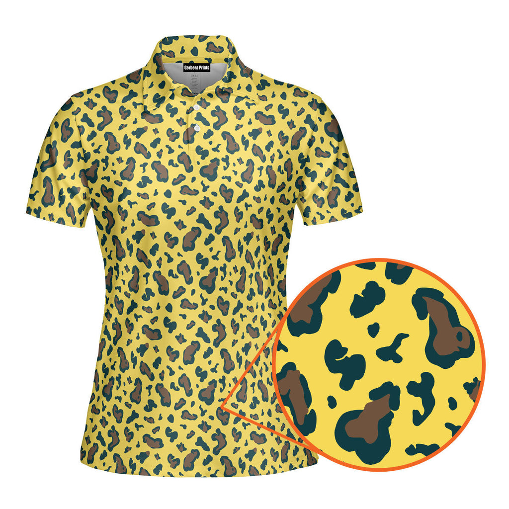 Leopard-Polo Shirt For Women-Gerbera Prints