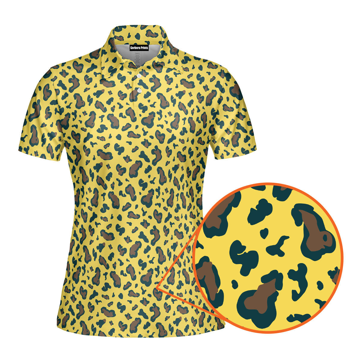 Leopard-Polo Shirt For Women-Gerbera Prints
