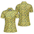 Leopard-Polo Shirt For Women-Gerbera Prints