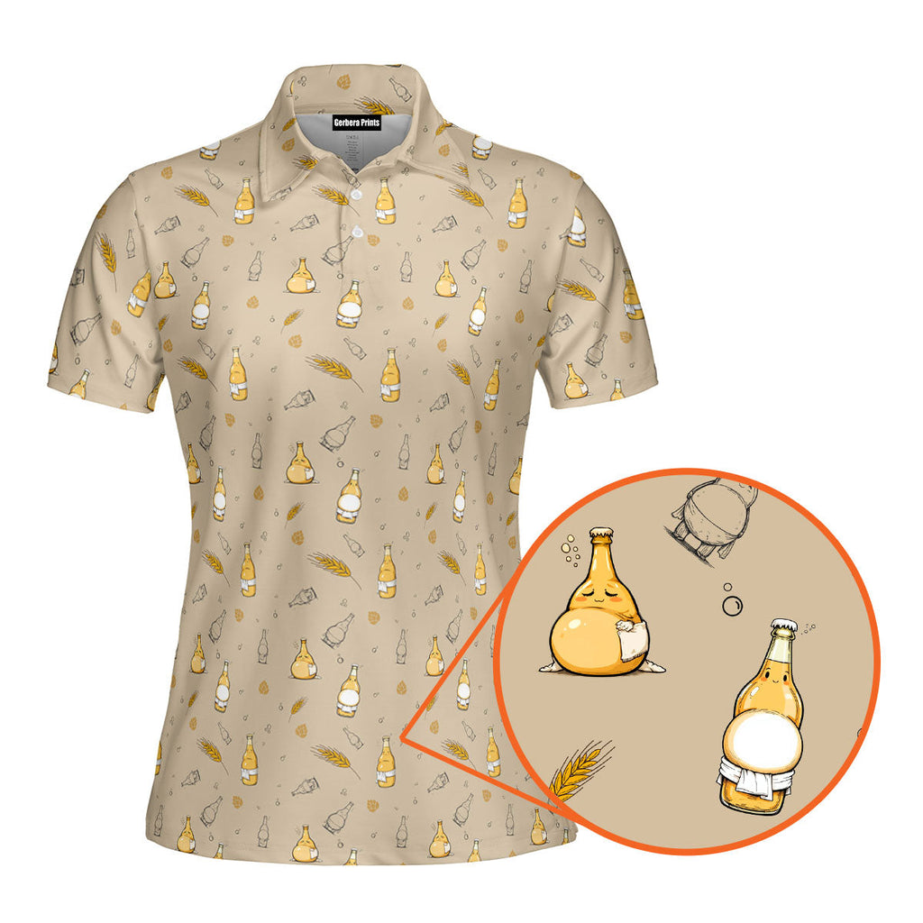 Love Handle-Polo Shirt For Women-Gerbera Prints