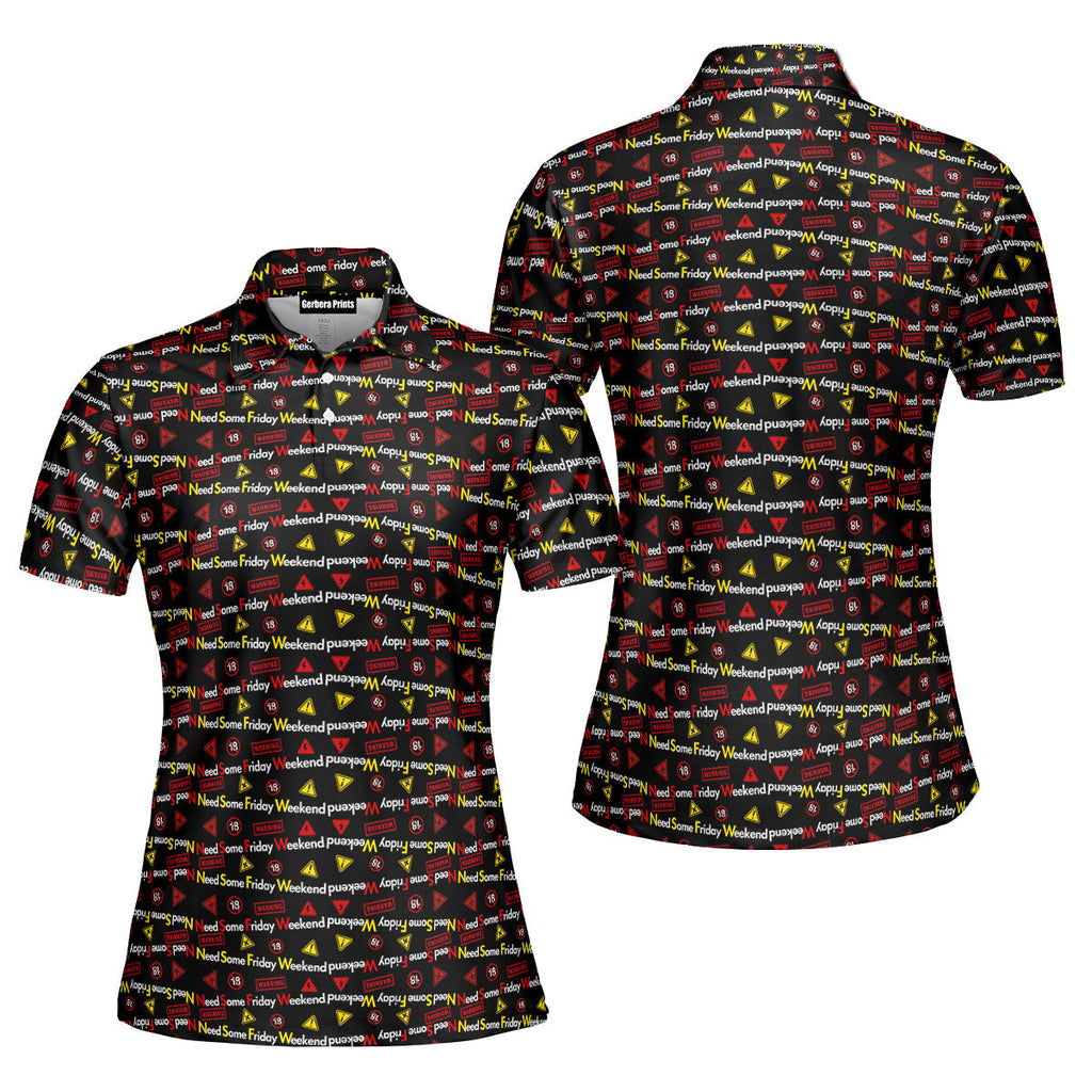 Need Some Friday Weekend-Polo Shirt For Women-Gerbera Prints