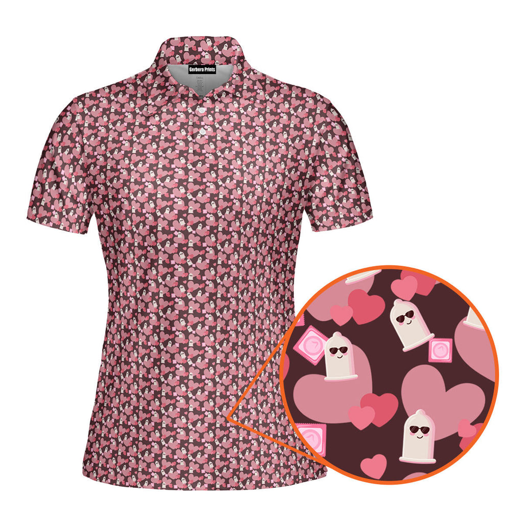 No Raincoat No Love-Polo Shirt For Women-Gerbera Prints
