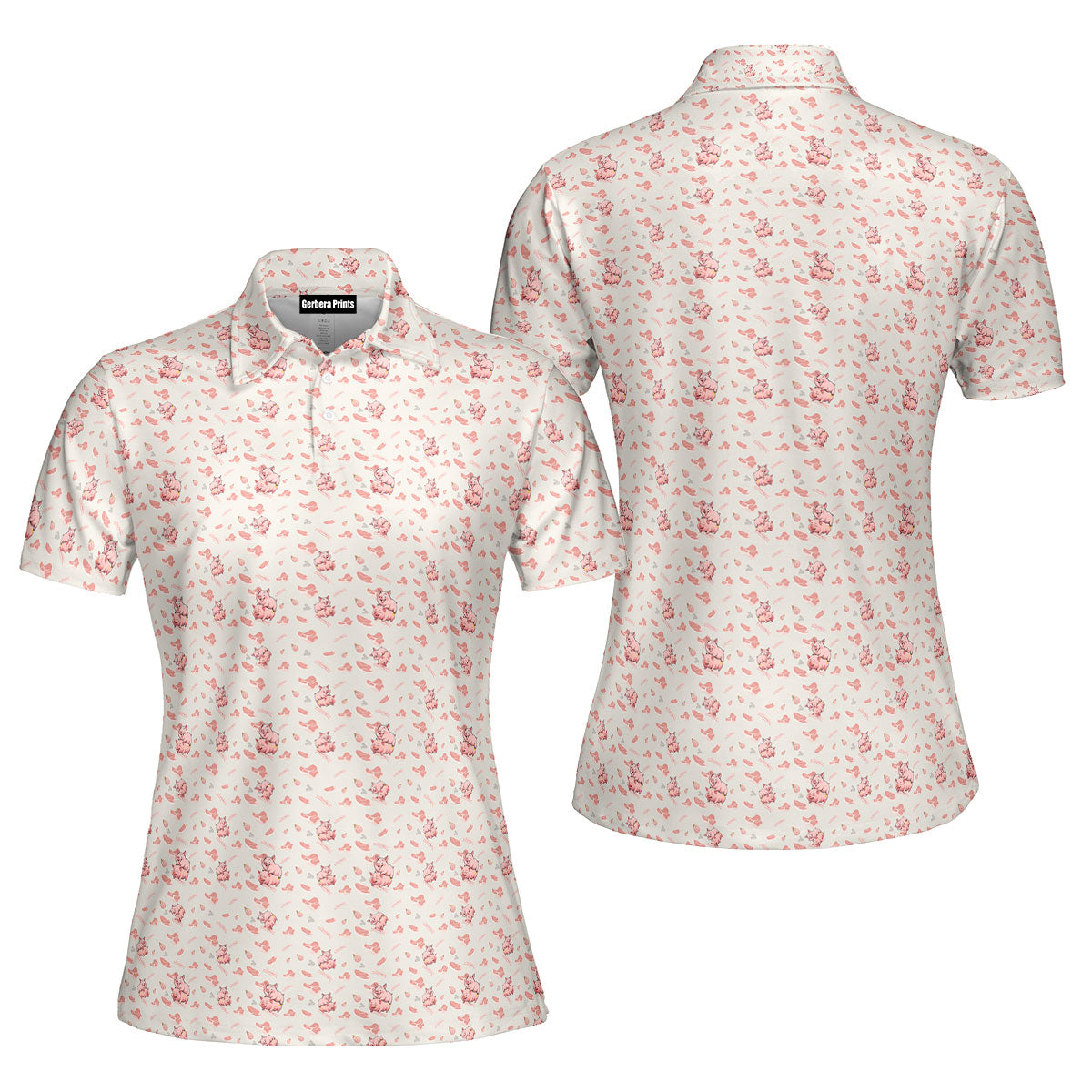 Makin Bacon-Polo Shirt For Women-Gerbera Prints