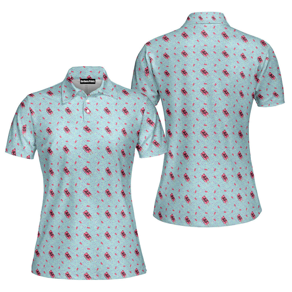 AF Because Adulting is Hard-Polo Shirt For Women-Gerbera Prints