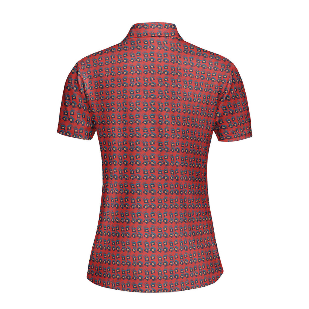 Booty Call-Polo Shirt For Women-Gerbera Prints
