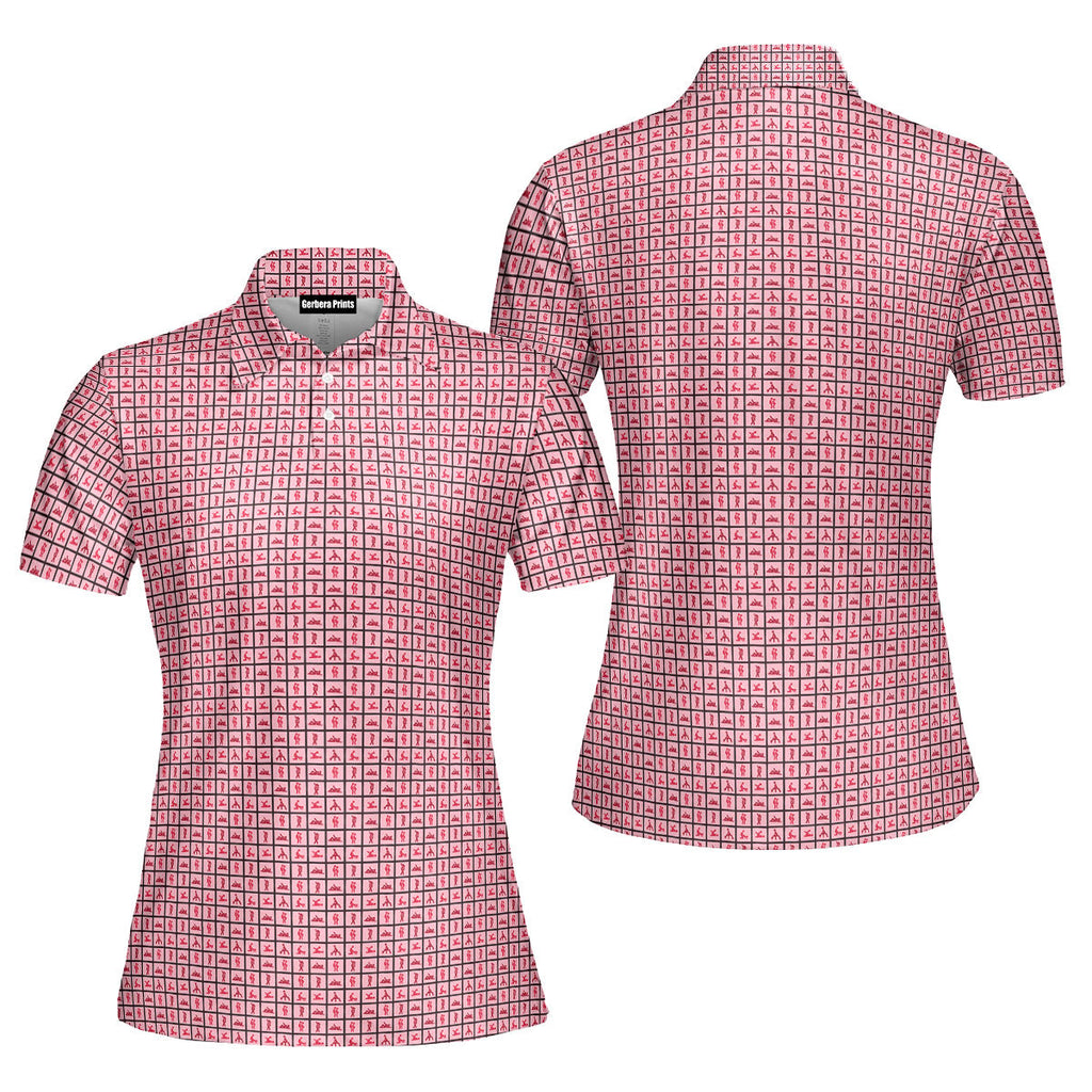 XO-Polo Shirt For Women-Gerbera Prints