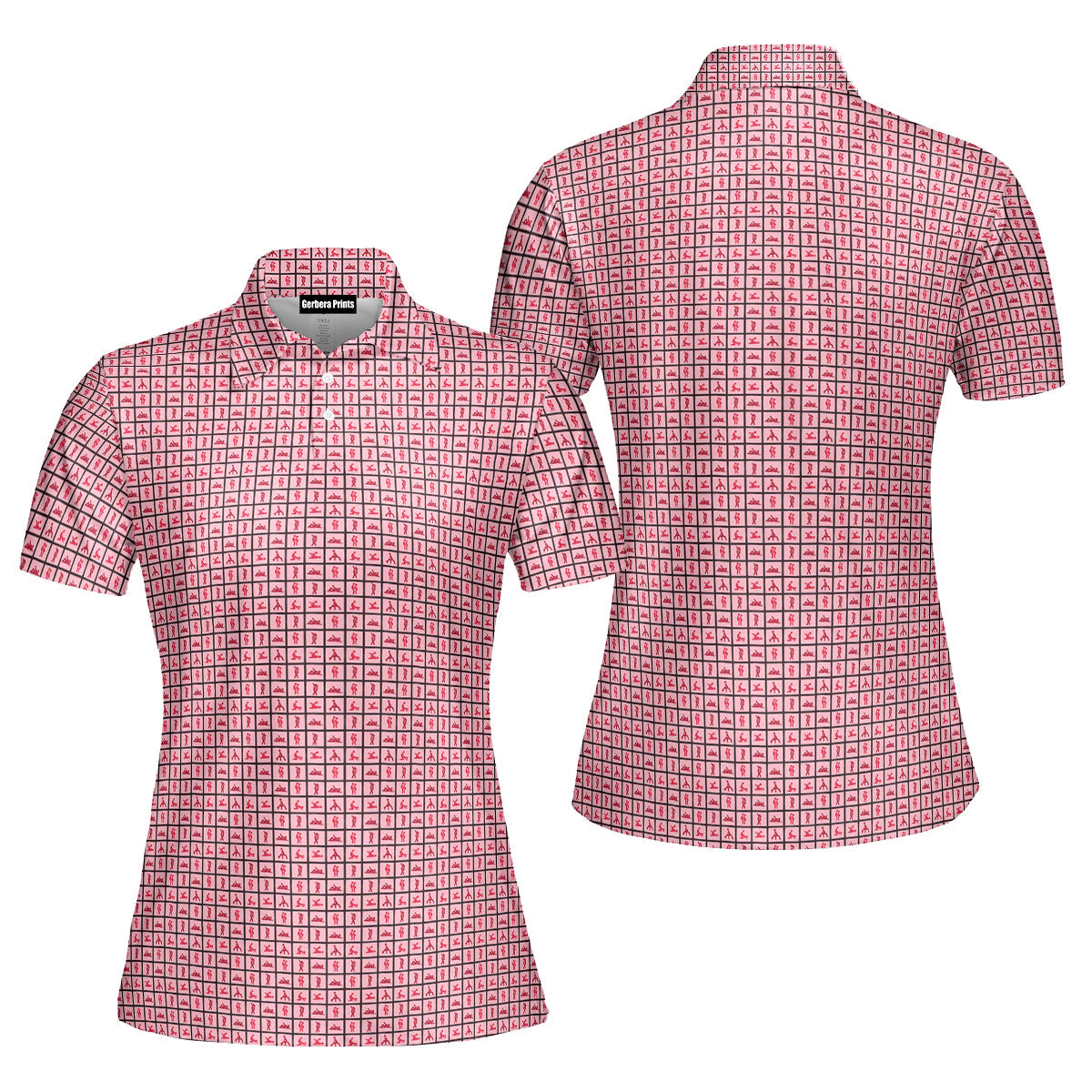XO-Polo Shirt For Women-Gerbera Prints