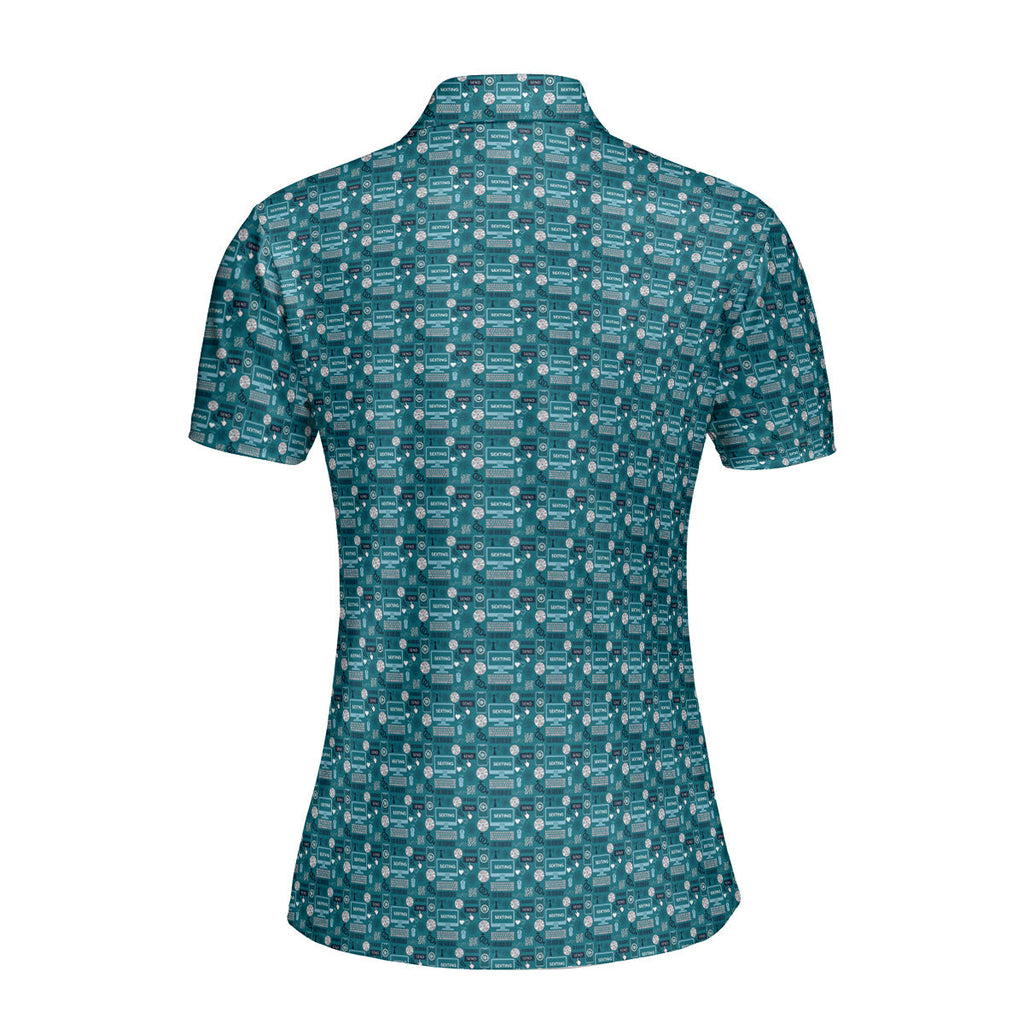 S-e-xting-Polo Shirt For Women-Gerbera Prints