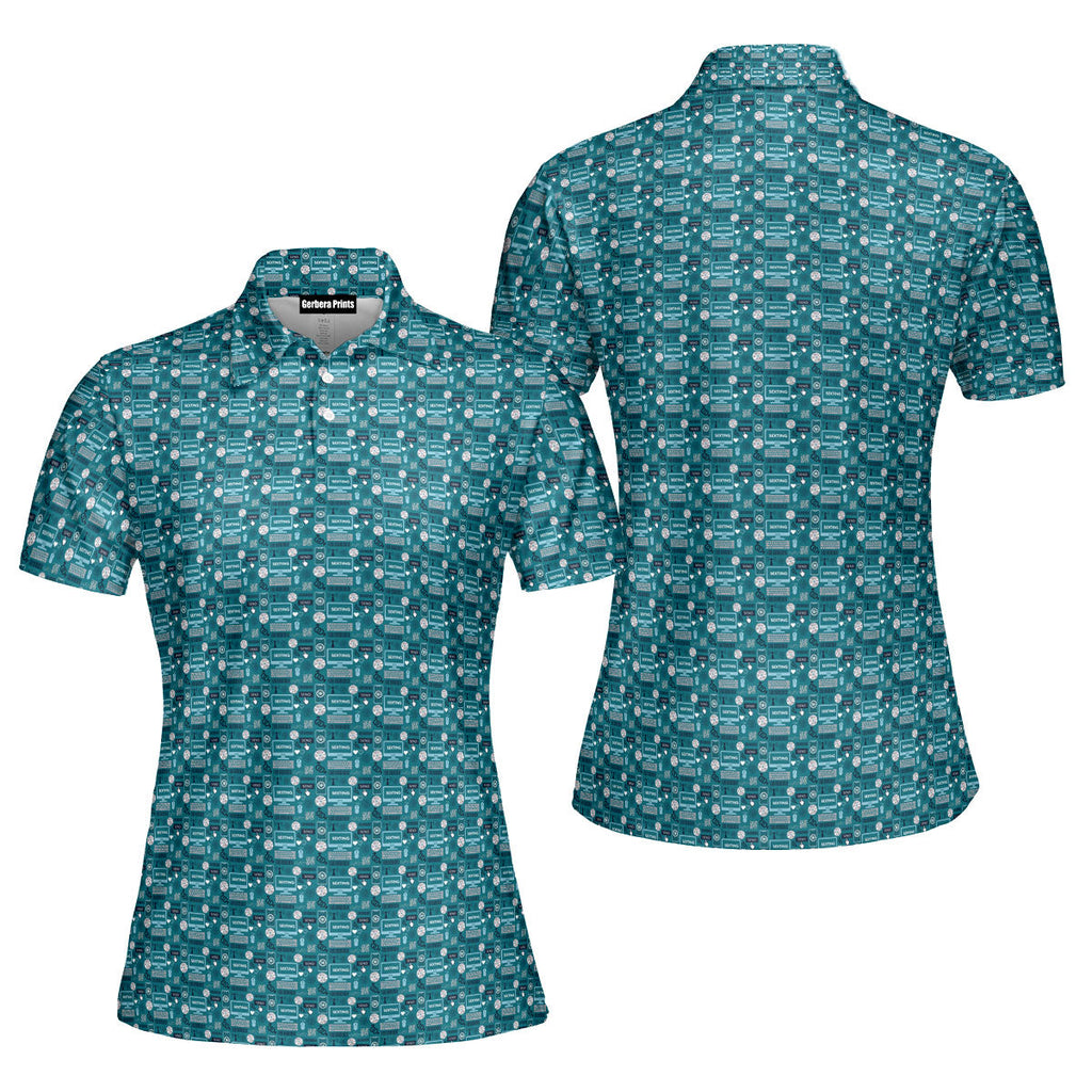 S-e-xting-Polo Shirt For Women-Gerbera Prints