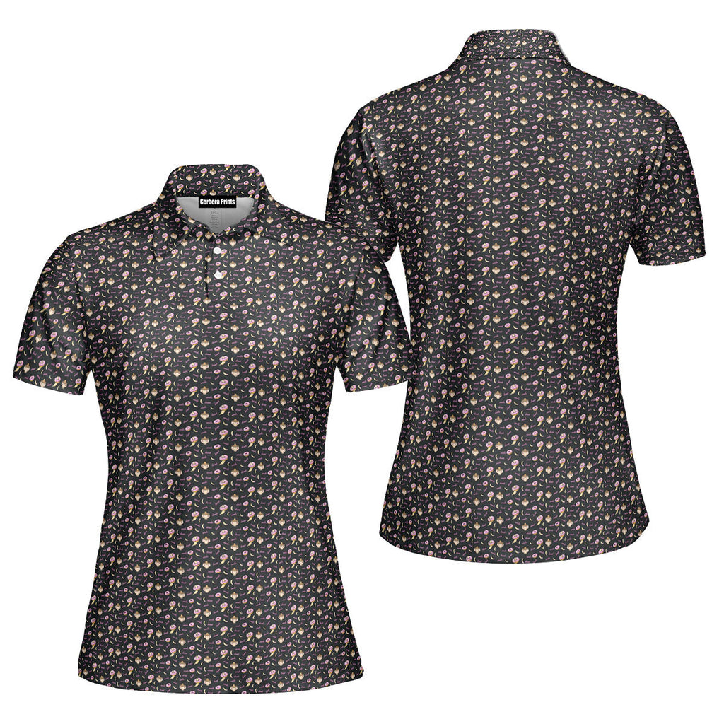 Fast Food-Polo Shirt For Women-Gerbera Prints